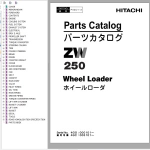 Hitachi ZW250 Parts Catalog P4GC-1-2