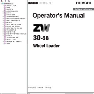 Hitachi ZW30-5B Operator's Manual ENMNBB-NA1-1