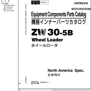 Hitachi ZW30-5B Parts Catalog PNBB60-E1-1