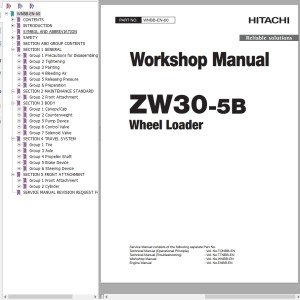 Hitachi ZW30-5B Workshop Manual WNBB-EN-00