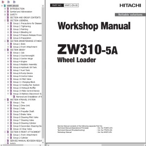 Hitachi ZW310-5A Workshop Manual WNFC-EN-00