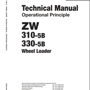 Hitachi ZW310-5B ZW330-5B Technical Manual TONFA-EN-00