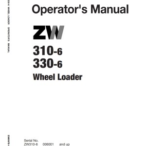 Hitachi ZW310-6 ZW330-6 Operator's Manual ENMNFB-CA2-4