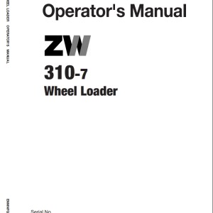 Hitachi ZW310-7 Operator's Manual ENMNFQ-EN1-1