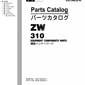 Hitachi ZW310 Parts Catalog P4HA-E1-1