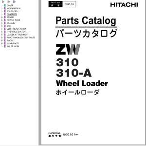 Hitachi ZW310 ZW310-A Parts Catalog P4HA-1-3