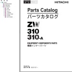 Hitachi ZW310 ZW310-A Parts Catalog P4HA-E1-2