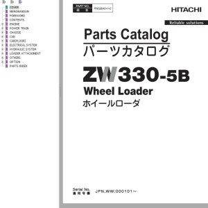 Hitachi ZW330-5B Parts Catalog PNGBA0-1-2