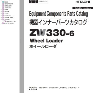 Hitachi ZW330-6 Parts Catalog PNGE40-E1-2