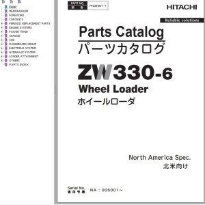 Hitachi ZW330-6 Parts Catalog PNGE60-1-1
