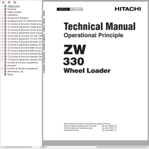 Hitachi ZW330 Technical Manual TO92C1-E-00