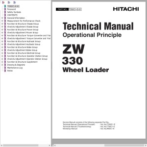 Hitachi ZW330 Technical Manual TO92C1-E-01