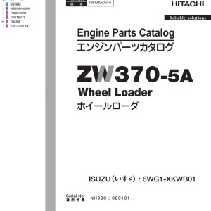 Hitachi ZW370-5A Engine Parts Catalog PNH990-EG1-1