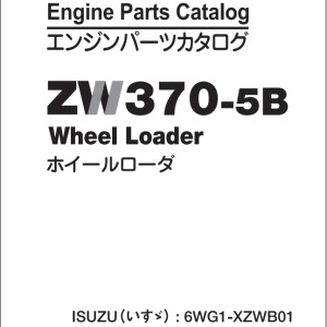 Hitachi ZW370-5B Engine Parts Catalog PNHE-EG1-5