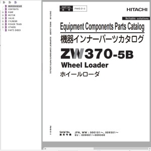 Hitachi ZW370-5B Parts Catalog PNHE-E1-3