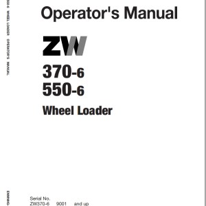 Hitachi ZW370-6 ZW550-6 Operator's Manual ENMNHG-EN2-5