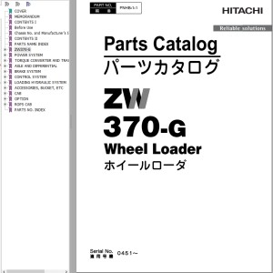 Hitachi ZW370-G Parts Catalog PNHB-1-1