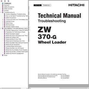 Hitachi ZW370-G Technical Manual TTNHB-E-00
