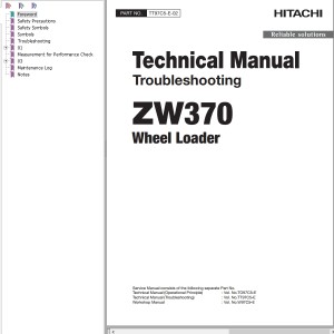 Hitachi ZW370 Technical Manual TT97C5-E-02