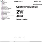 Hitachi ZW40-5B Operator's Manual ENMNBC-1-2