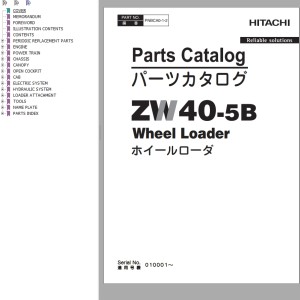 Hitachi ZW40-5B Parts Catalog PNBCA0-1-2