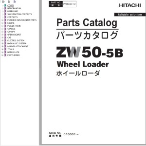 Hitachi ZW50-5B Parts Catalog PNBDA0-1-2