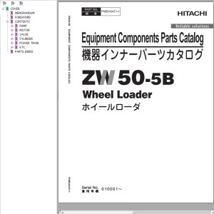 Hitachi ZW50-5B Parts Catalog PNBDA0-E1-1