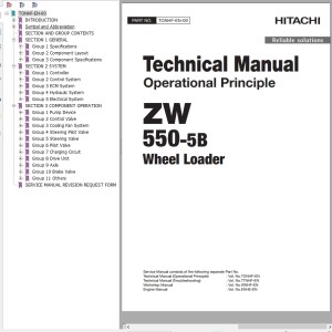 Hitachi ZW550-5B Technical Manual TONHF-EN-00