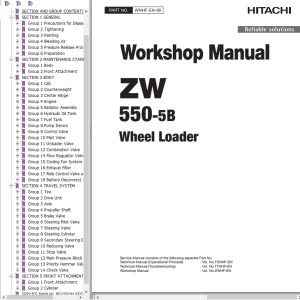 Hitachi ZW550-5B Workshop Manual WNHF-EN-00