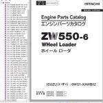 Hitachi ZW550-6 Engine Parts Catalog 6WG1-XAWB02-4