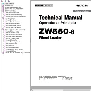 Hitachi ZW550-6 Technical Manual TONHK70-EN-00