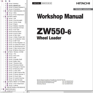 Hitachi ZW550-6 Workshop Manual WNHK70-EN-00