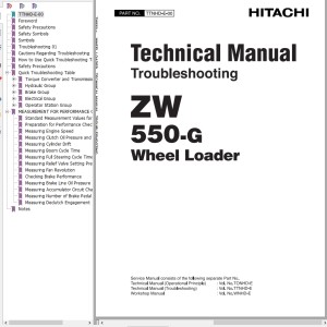 Hitachi ZW550-G Technical Manual TTNHD-E-00