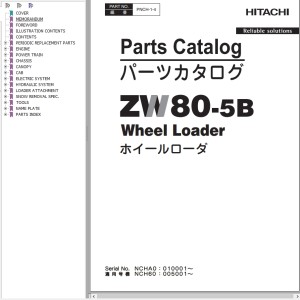 Hitachi ZW80-5B Parts Catalog PNCH-1-4