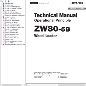 Hitachi ZW80-5B Technical Manual TONCH60-EN-00