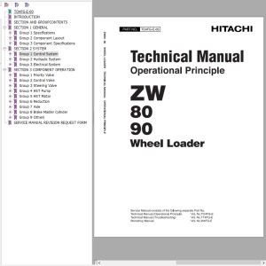 Hitachi ZW80 ZW90 Technical Manual TO4FG-E-00