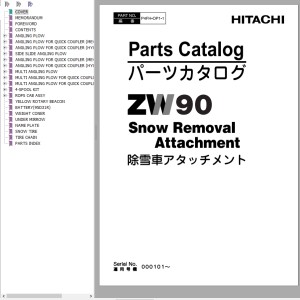 Hitachi ZW90 Parts Catalog P4FH-OP1-1