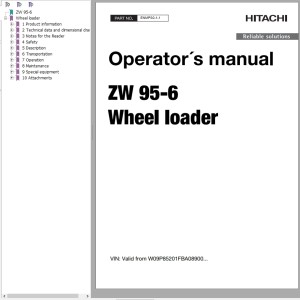 Hitachi ZW95-6 Operator's Manual ENMPS0-1-1