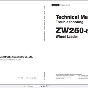 Hitachi ZW250-6 Parts and Technical Workshop Manual