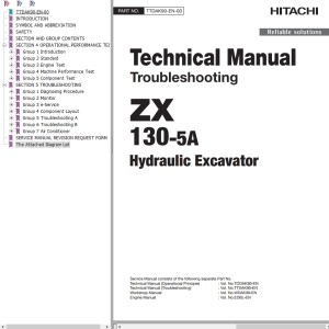 Hitachi ZX130-5A Technical Manual TTDAK90-EN-00