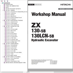 Hitachi ZX130-5B ZX130LCN-5B Workshop Manual WDAD-EN-00