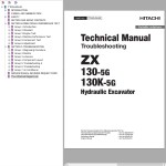 Hitachi ZX130-5G ZX130K-5G Technical Manual TTDAG-EN-00