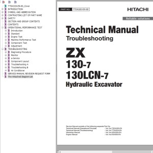 Hitachi ZX130-7 ZX130LCN-7 Technical Manual TTDA320-EN-00