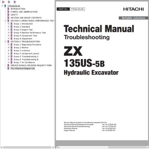 Hitachi ZX135US-5B Technical Manual TTDAE-EN-00