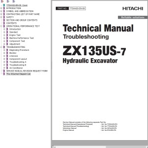 Hitachi ZX135US-7 Technical Manual TTDA420-EN-00