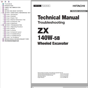 Hitachi ZX140W-5B Technical Manual TTLAA-EN-00