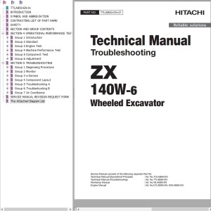 Hitachi ZX140W-6 Technical Manual TTLAB50-EN-01