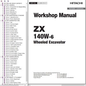 Hitachi ZX140W-6 Workshop Manual WLAB50-EN-01