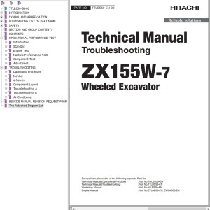 Hitachi ZX155W-7 Technical Manual TTLBS50-EN-00