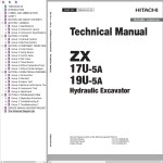 Hitachi ZX17U-5A ZX19U-5A Technical Manual TABA50-EN-00